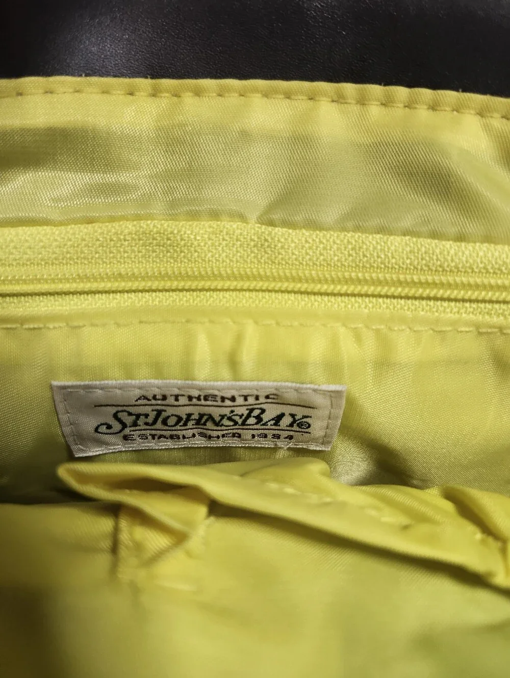 vintage St. John's Bay woven straw shoulder bag.